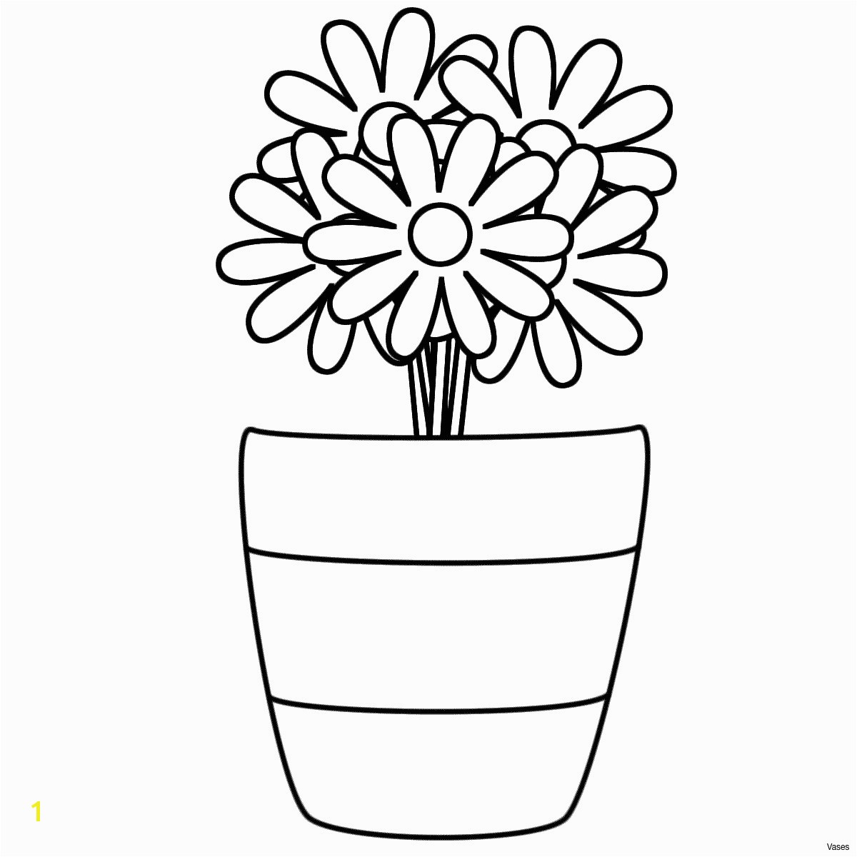 Flower Coloring Pages Printable for Adults New Cool Vases Flower Vase Coloring Page Pages Flowers In