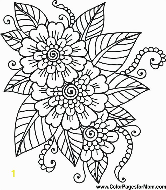 Flower Coloring Pages for Adults to Print Flower Coloring Sheet Flower Coloring Page Likeable Adult Pages