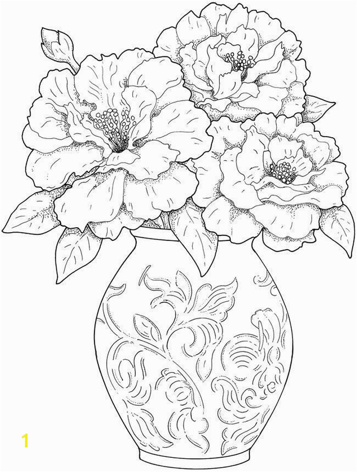 Flower Coloring Pages for Adults to Print Get This Detailed Flower Coloring Pages for Adults Printable 85yf1
