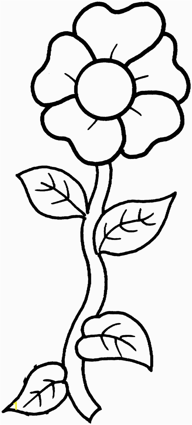 A single flower Free Printable Coloring Pages for when they want to make flowers