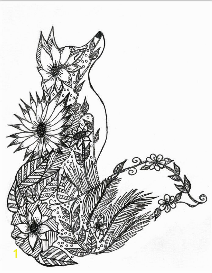 Fox Adult Coloring Page More