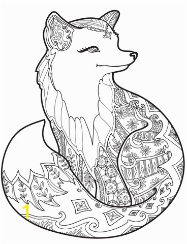 Zentangle Fox Coloring page