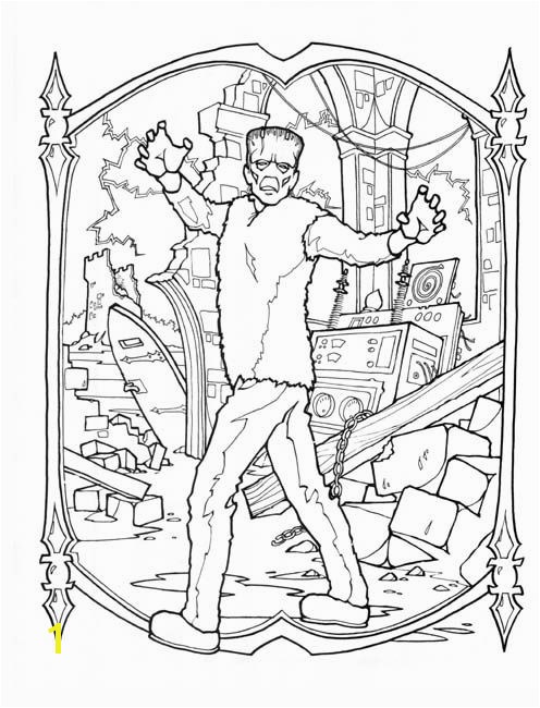 Frankenstein coloring page