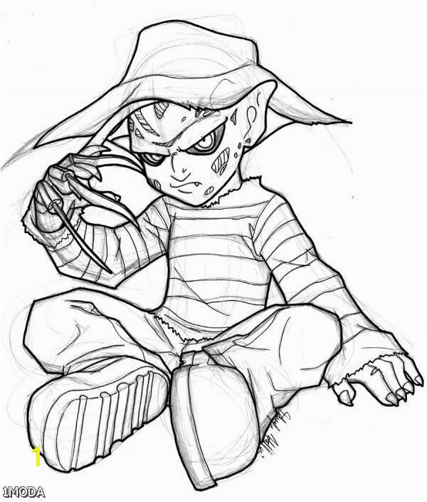 Freddy Krueger Coloring Pages Printable Freddy Krueger Coloring Page Adult Coloring Horror