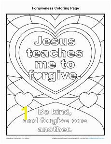 Jesus Teaches Me to Forgive Coloring Page