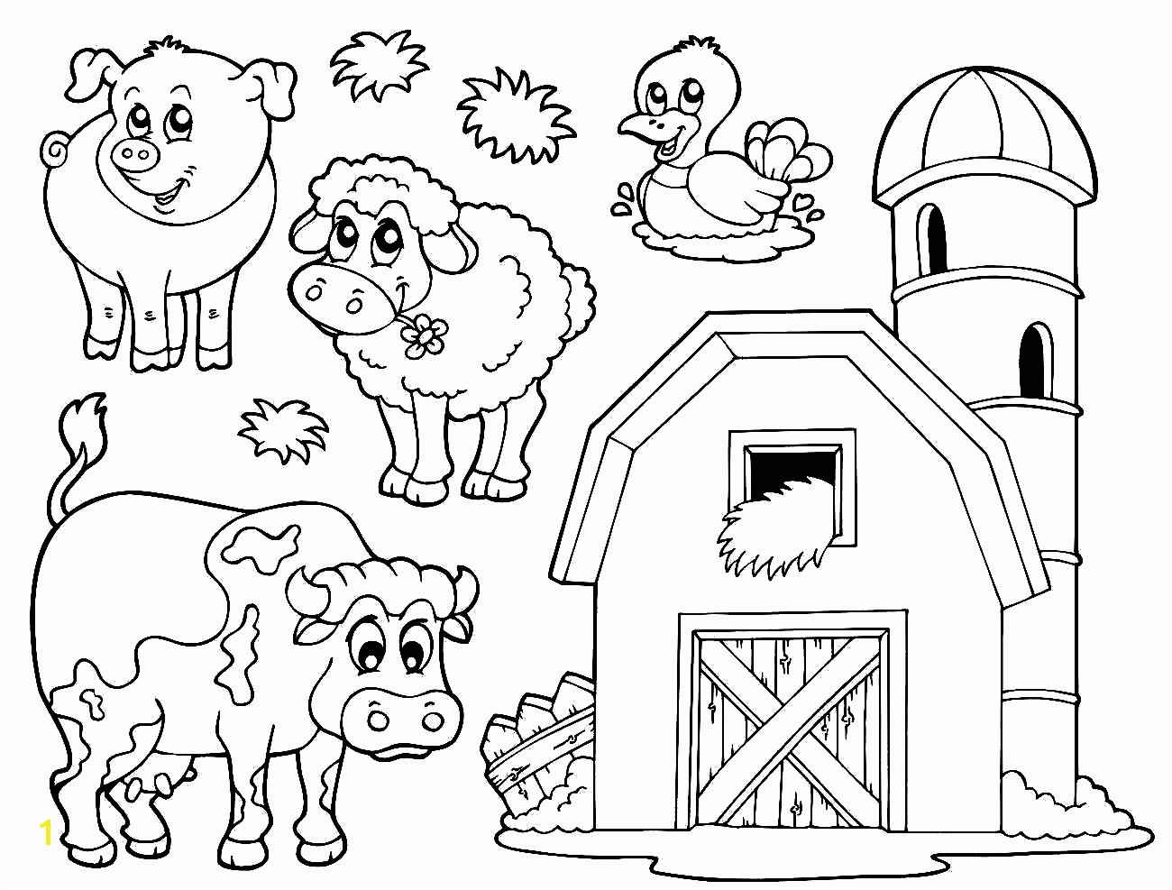 farm coloring sheet