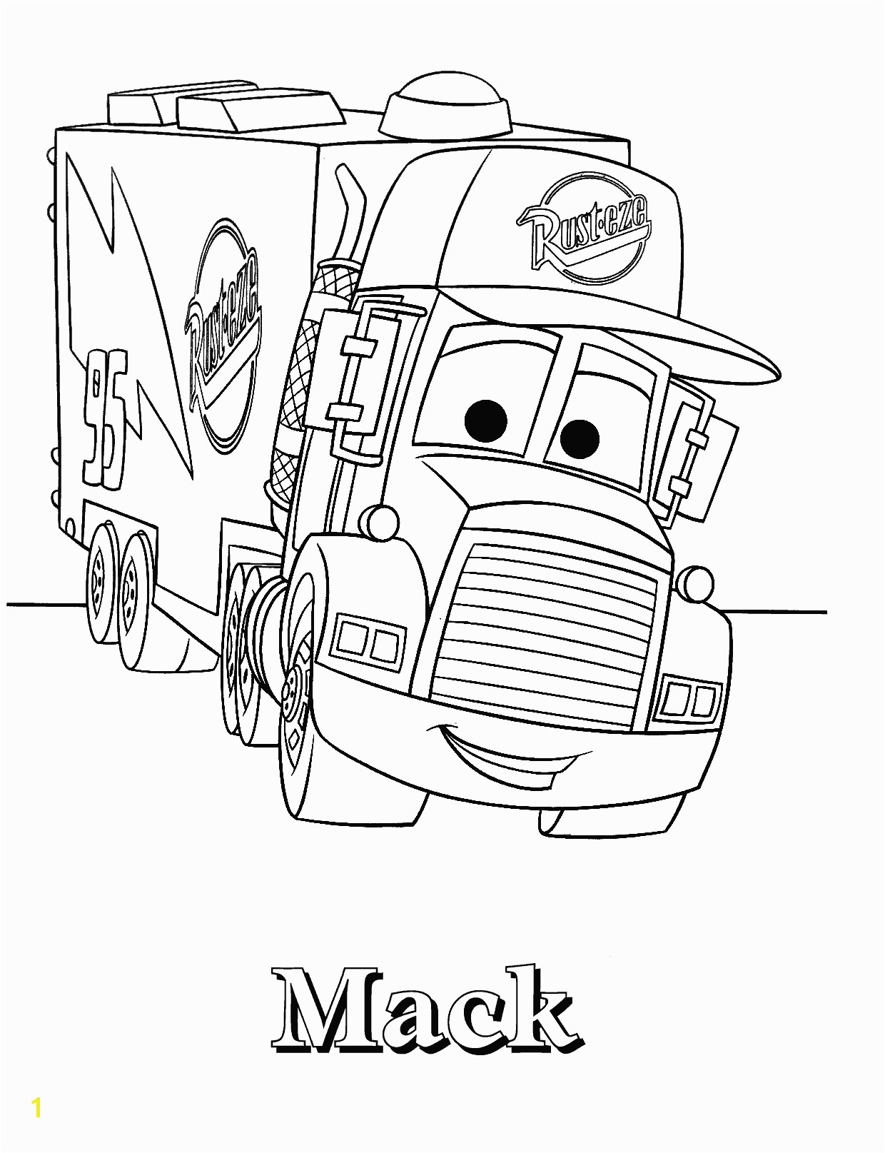 printable lightning mcqueen coloring pages Free