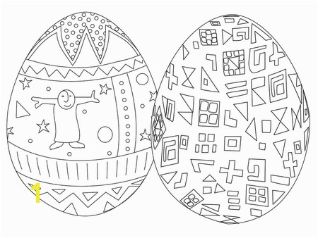 Best Coloring Pages Free Easter Egg Coloring Pages Two Easter eggs with designs