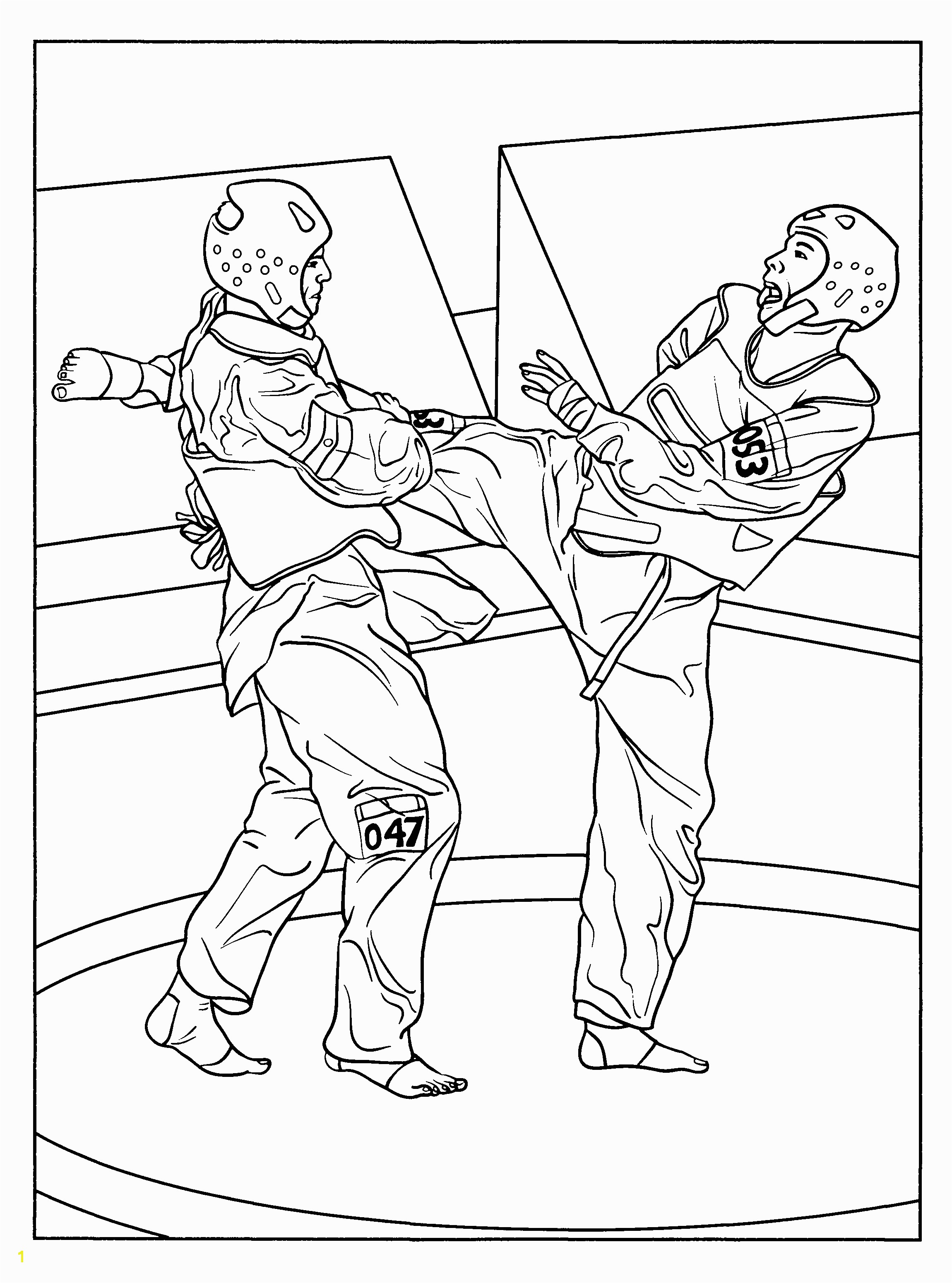 karate coloring pages for kids