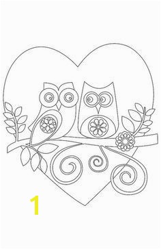 Valentine Owl Printable Coloring Pages