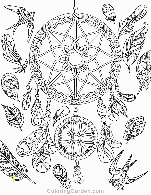 Free printable dreamcatcher adult coloring page Download it in PDF format at coloring page