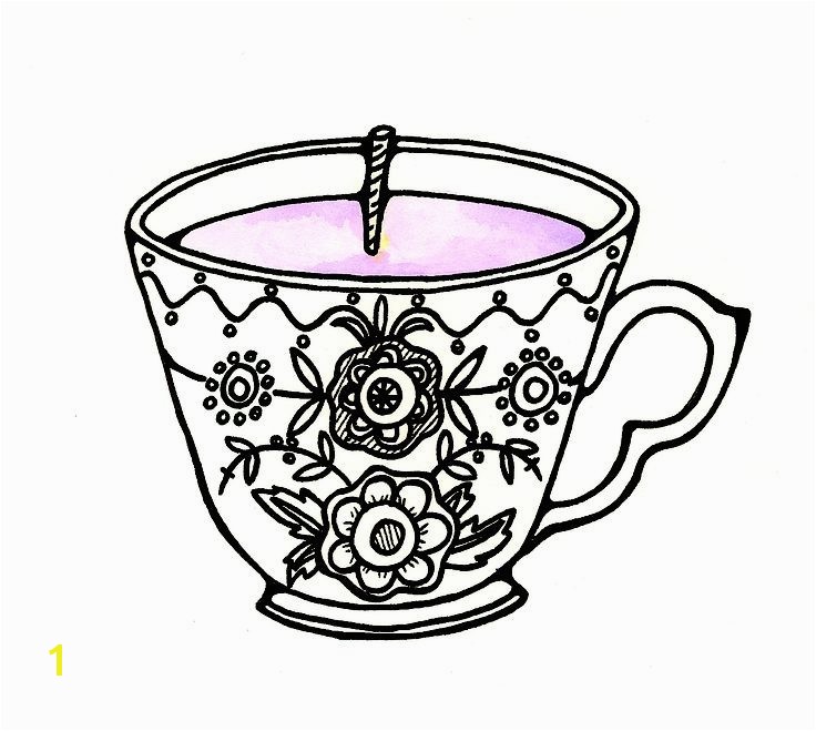 Tea Cup Coloring Page Beautiful Vintage Tea Cup Drawing at Getdrawings Tea Cup Coloring Page