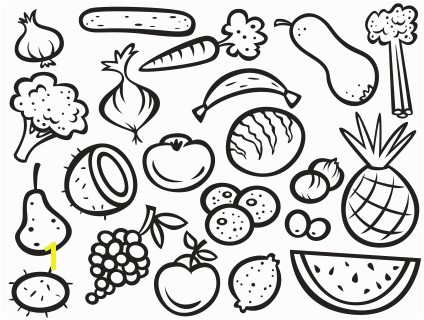 Fruit and Vegetable Coloring Pages Coloring Pages Fruits and Ve Ables for Kids New Fruit and Ve