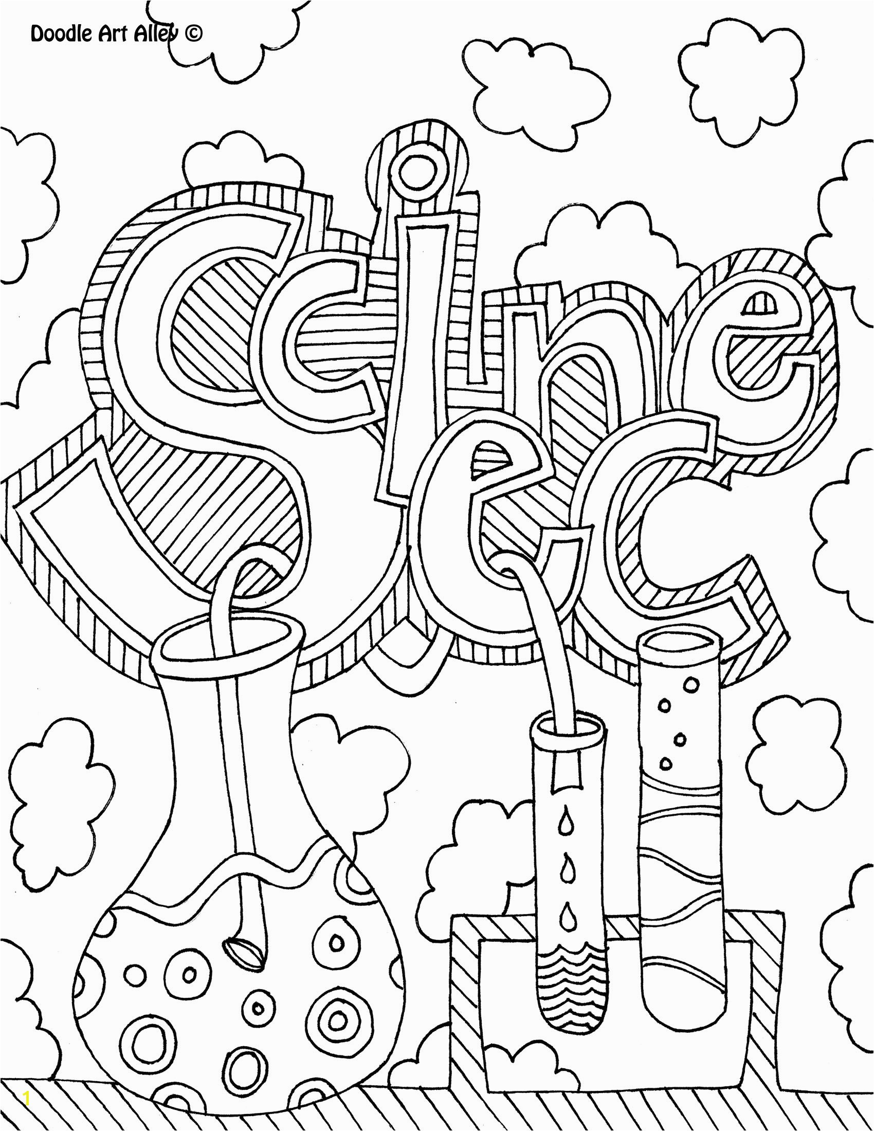 science coloring page book cover