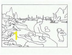 George Seurat Coloring Pages Sunday afternoon On the island Of La Grande Jatte Georges Seurat