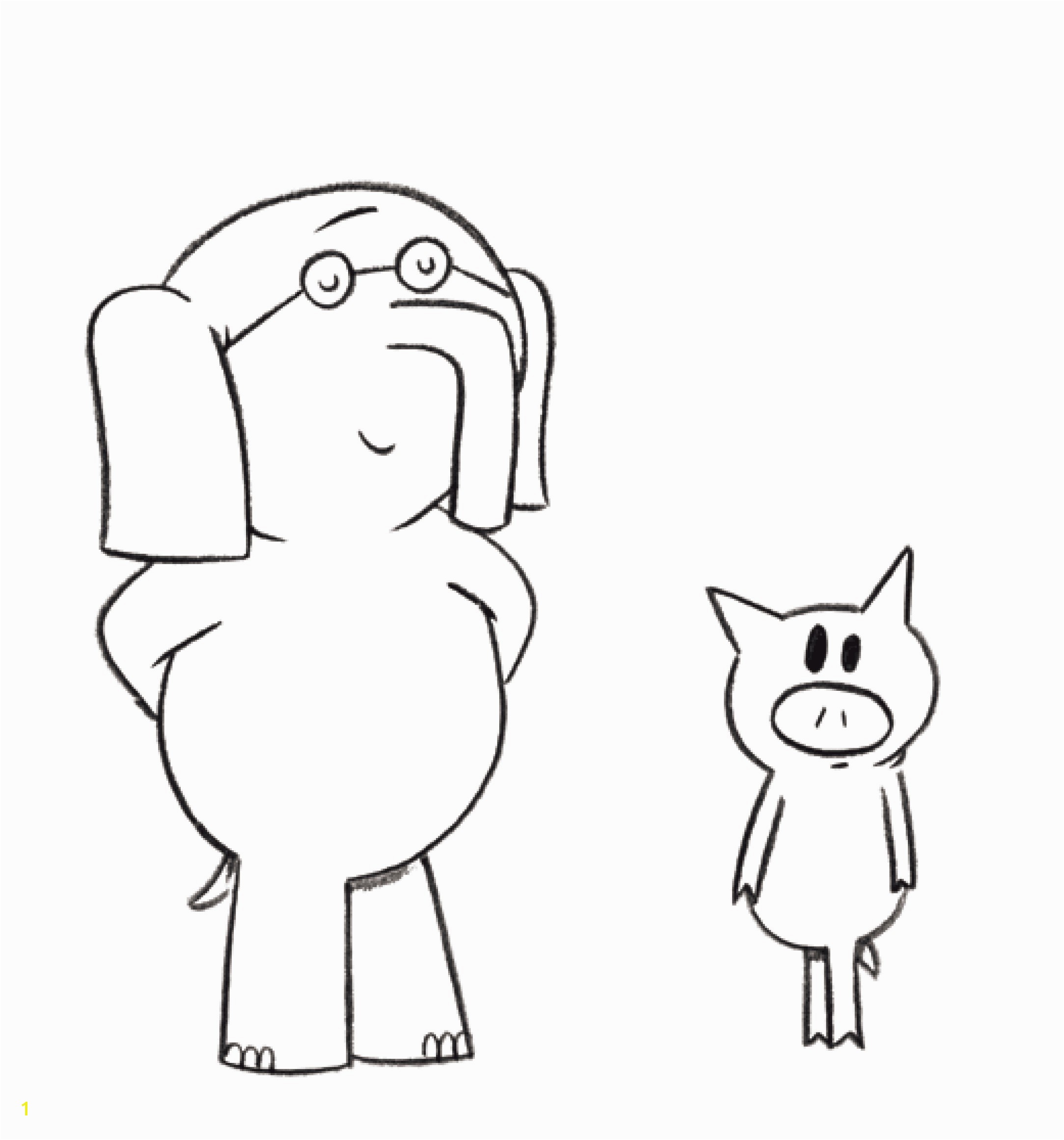 Elephant And Piggie Coloring Pages