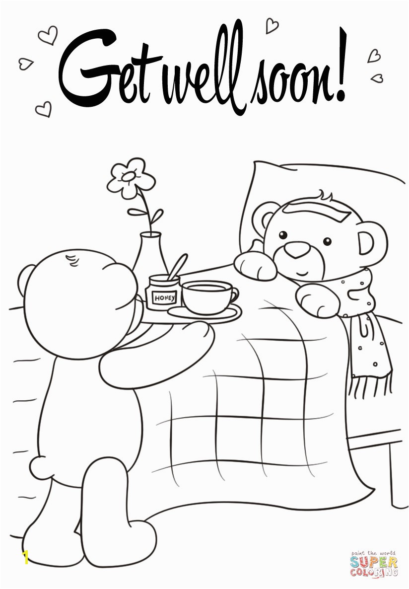 Get Well Soon Coloring Pages Awesome Get Well Soon Coloring Page 20 Mom Pages