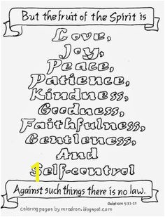 Coloring Pages for Kids by Mr Adron Free Fruit The Spirit Coloring Page Galatians