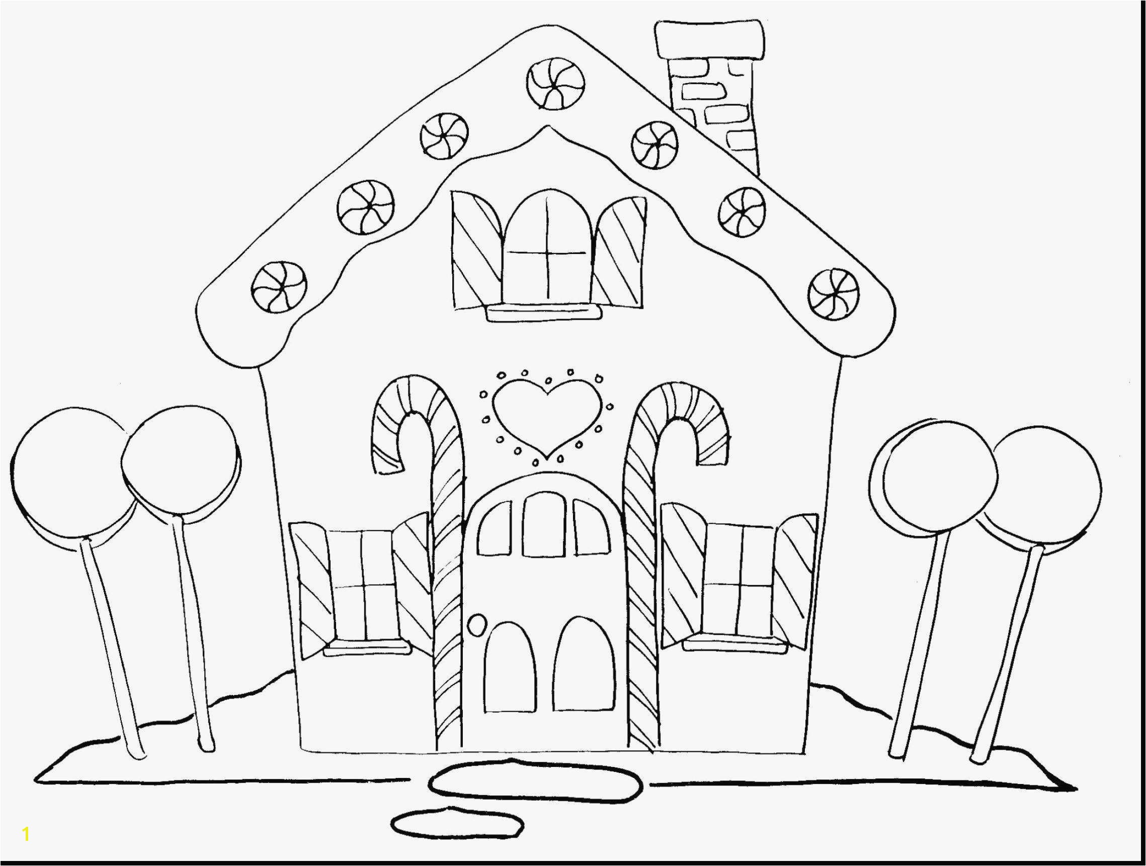 Gingerbread House Coloring Pages to Print Gingerbread House ornaments Modern Christmas ornament Coloring Page