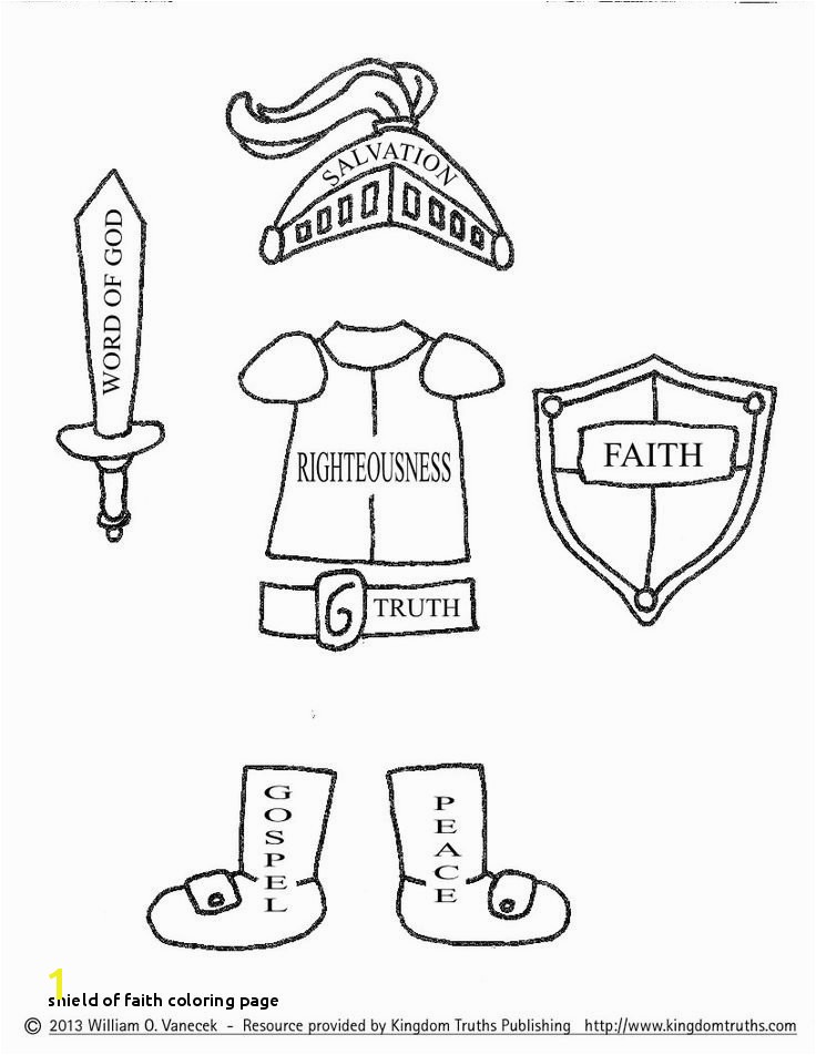 27 Shield Faith Coloring Page