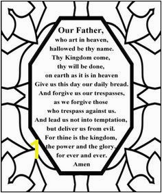 Free Lord s Prayer Coloring pages for children and parents