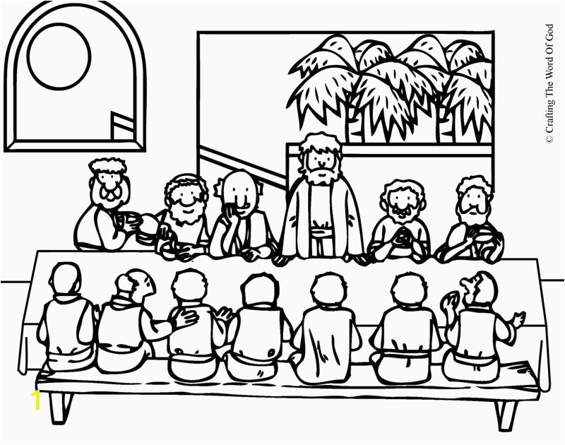 Gods Word Coloring Page Last Supper Coloring Page Elegant Cartoon Od Jesus Disciples