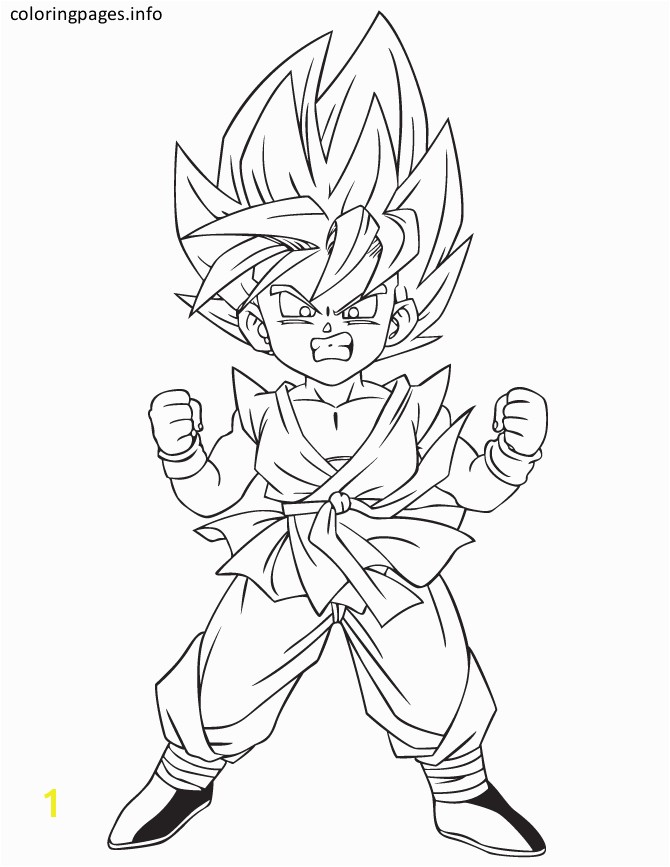 kid goku ssj3 coloring pages