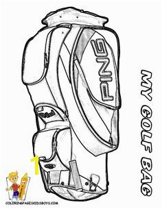 Golf Bag Coloring Page Free Digital Stamp Set Golf Bag Masculine