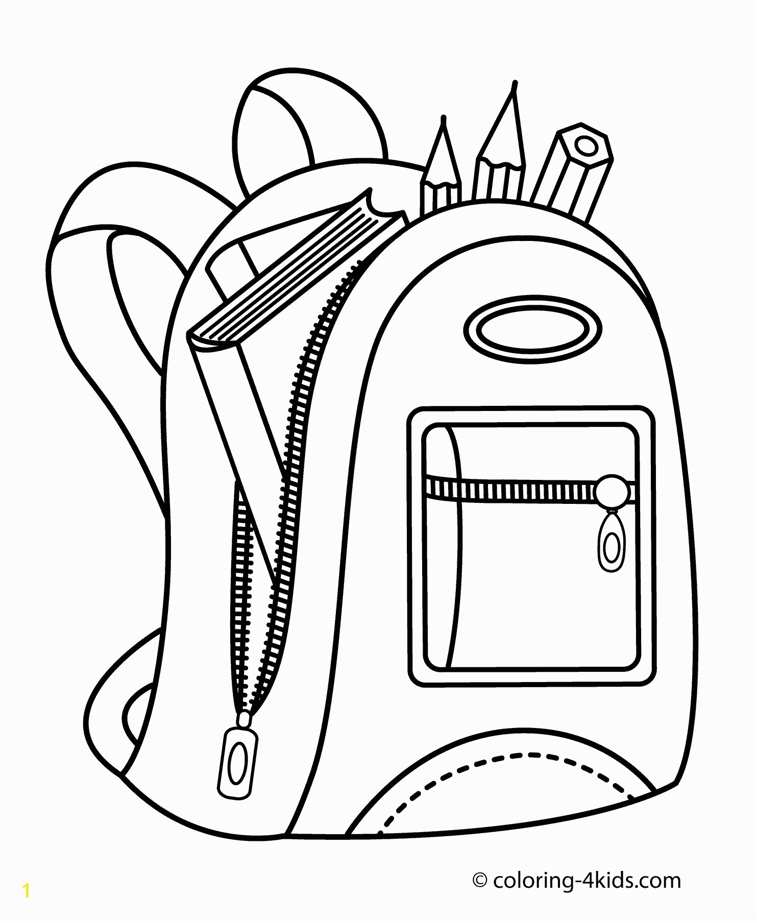 1483x1808 Backpack for school coloring page for kids printable free