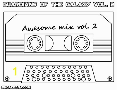 Coloring Page from Guardians of the Galaxy vol2 by SKGaleana
