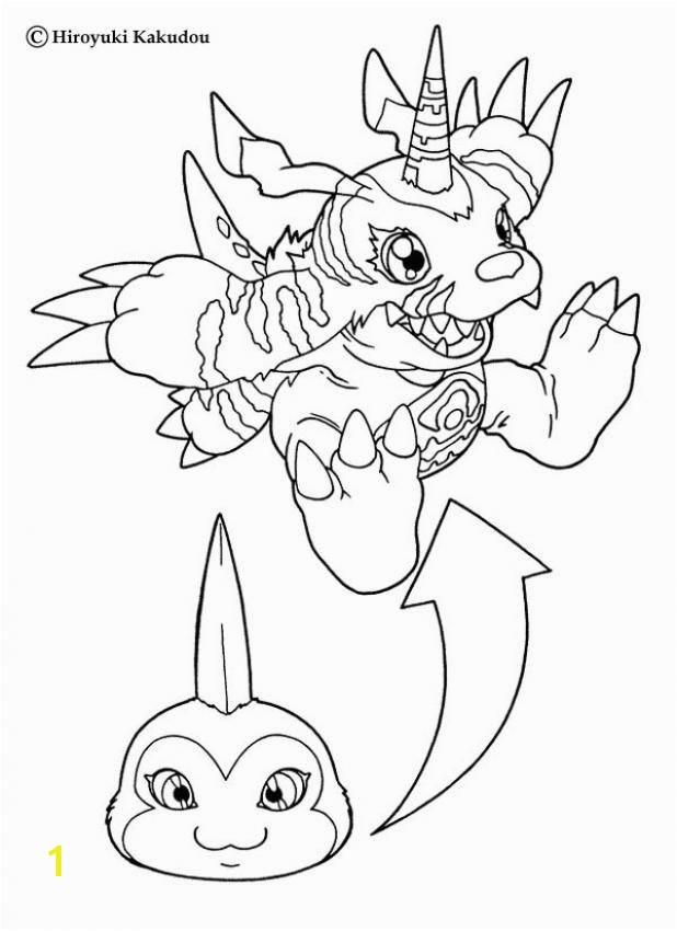 Guilmon Coloring Pages Digimon Coloring Pages