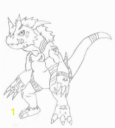 Perfect Guilmon Coloring Pages Digimon Fan Art Page 11