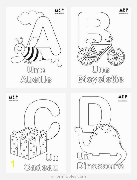 French Alphabet Coloring Pages Mr Printables