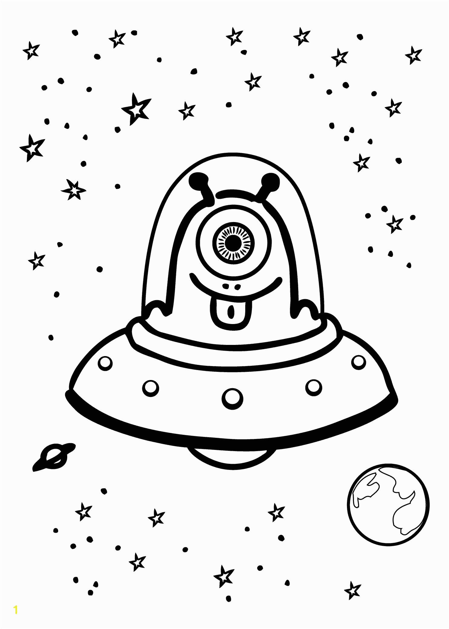 Space UFO Alien coloring pages coloring books thynedfgt