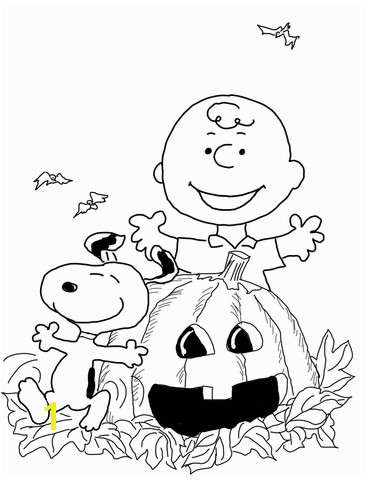Halloweeen Coloring Pages Charlie Brown Halloween Coloring Page