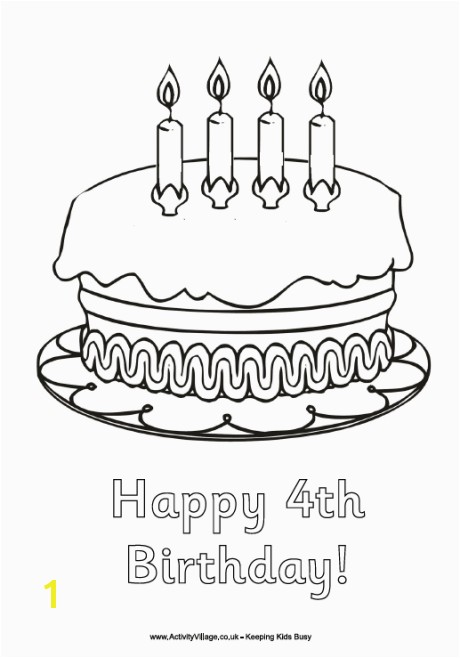 Happy 4th Birthday Coloring Pages Happy 4th Birthday Coloring Page Birthday Ideas