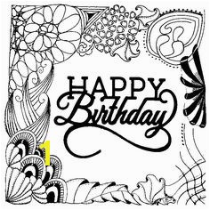 Adult coloring page Happy Birthday