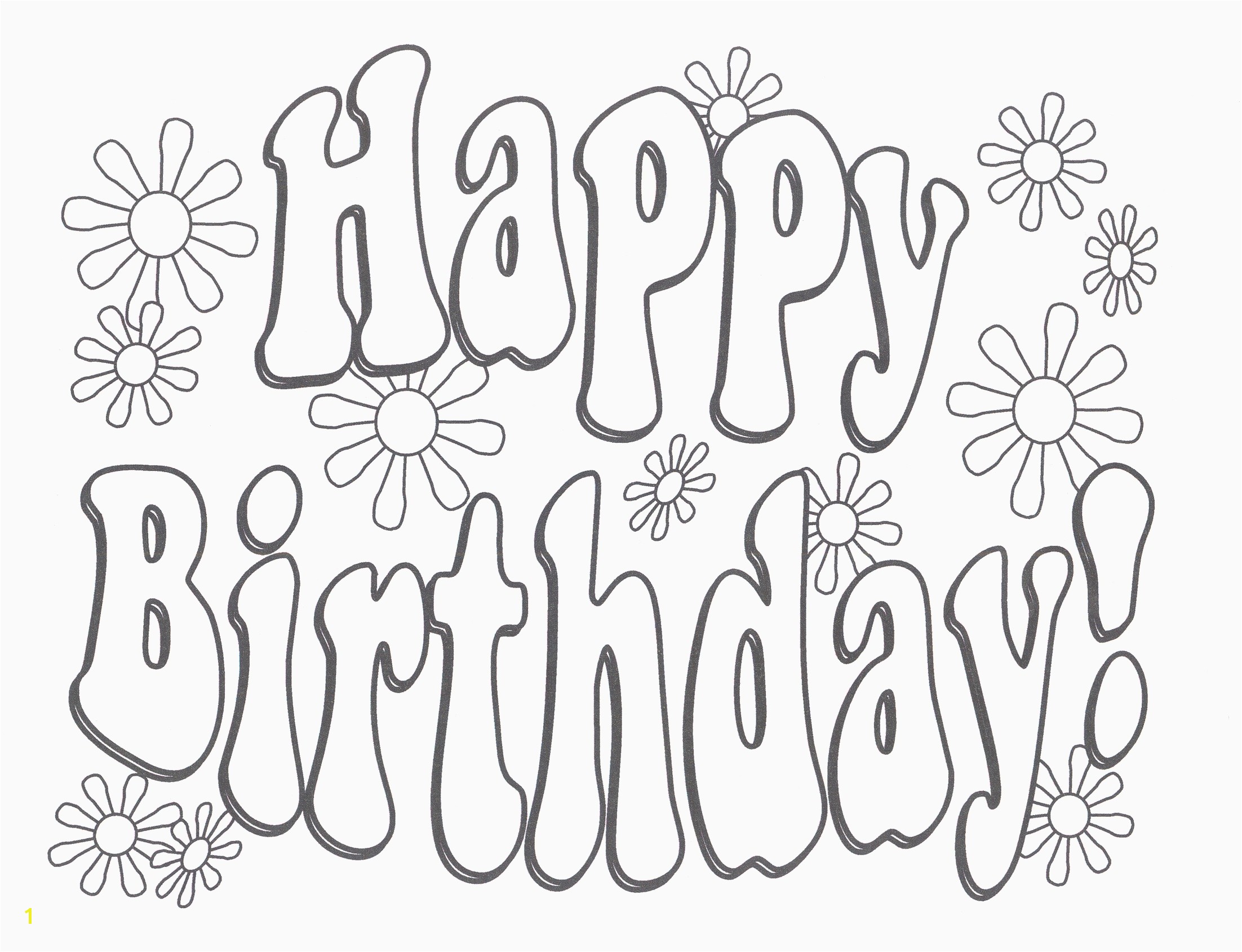 Happy Birthday Coloring Pages