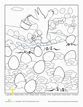 Happy Easter Signs Coloring Pages Easter Color by Number Page Homeschooling World Pinterest