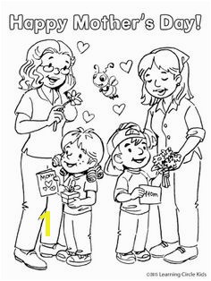 Darling Mother s Day coloring page or card for kids from Reader Bee