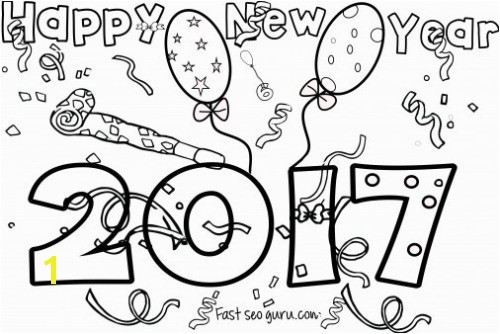 A Ordable Happy New Year Coloring Pages To Print Best Preschool Page