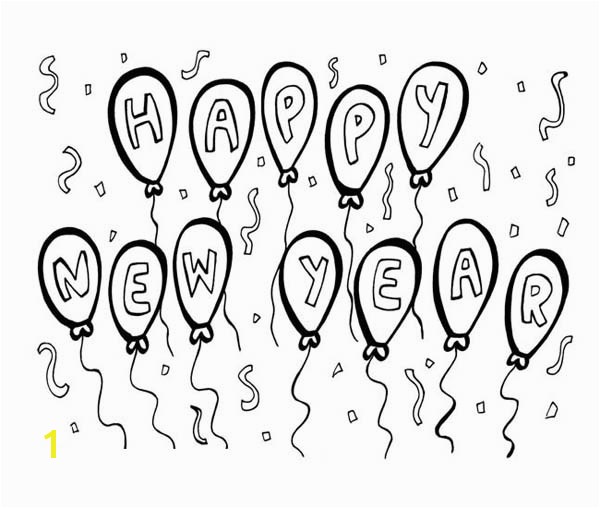 Pioneering Happy New Year Coloring Pages To Print For Kids Wish You A