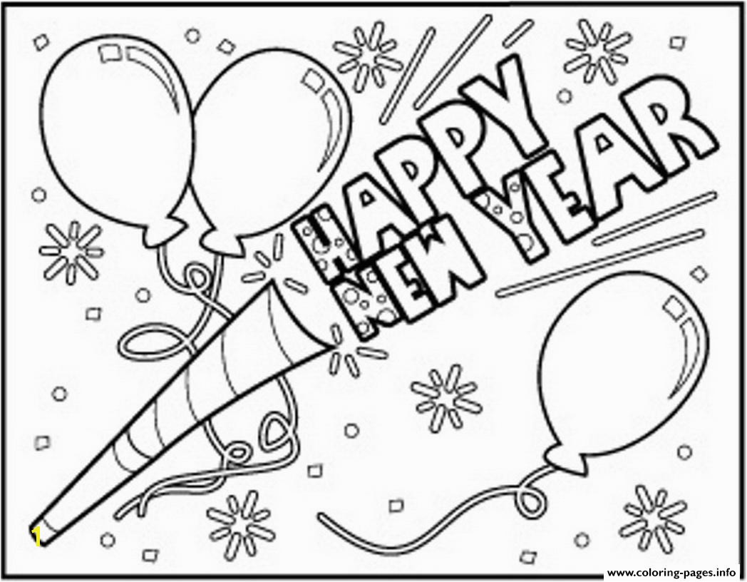 Happy New Year Coloring Pages Printable Happy New Year to Download Coloring Pages Printable
