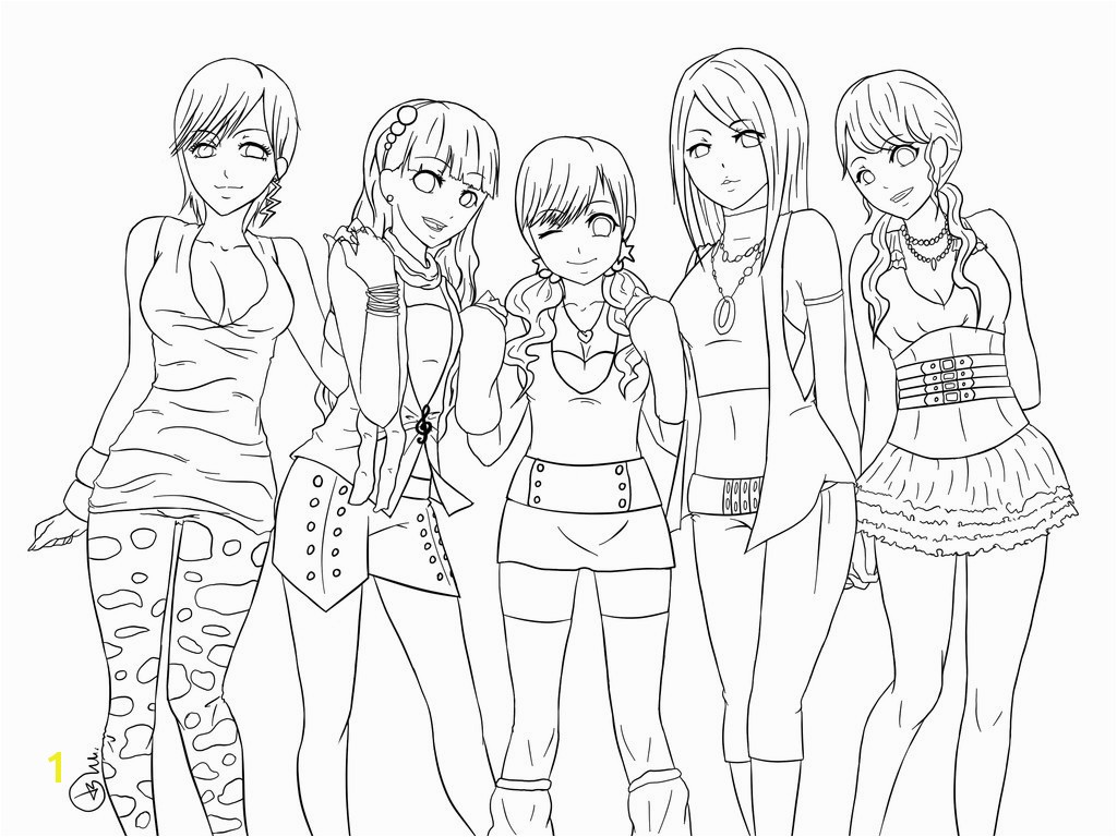 Hard Girl Coloring Pages Gambar Anime Girls Coloring Pages Free and Cute Studynow Me