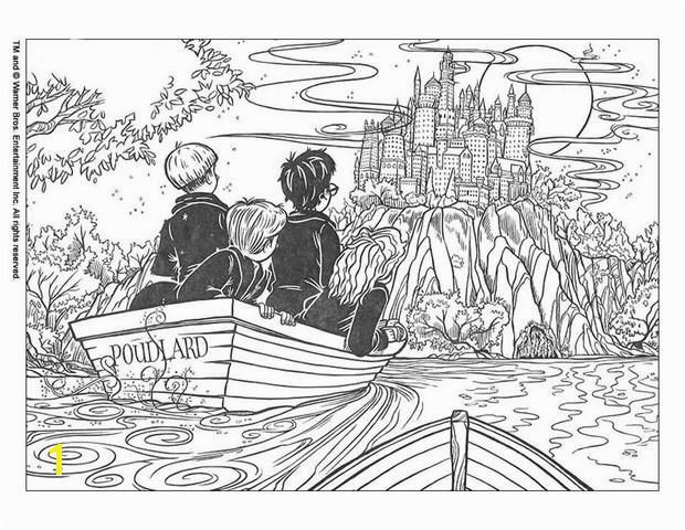 Harry Ron and Hermione Coloring Pages Harry Potter In Poudlard Movie Harry Potter Printables for Kids