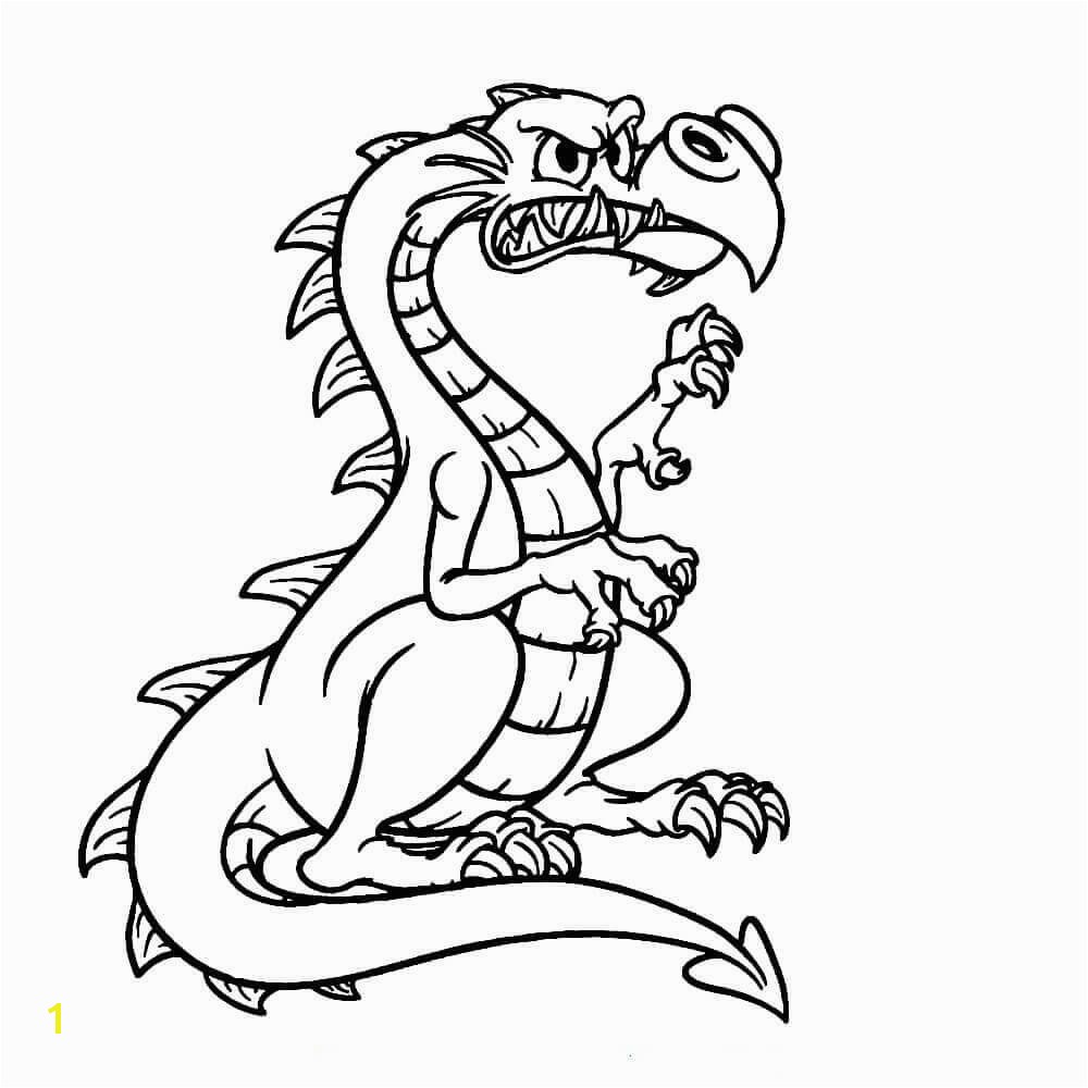 Angry Dragon Coloring Page