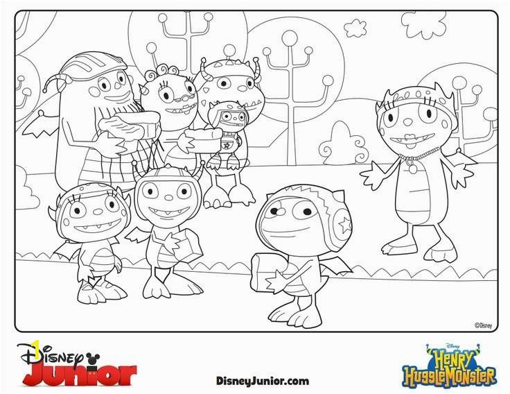 Henry Hugglemonster Coloring Page Elegant Disney Junior Coloring Pages