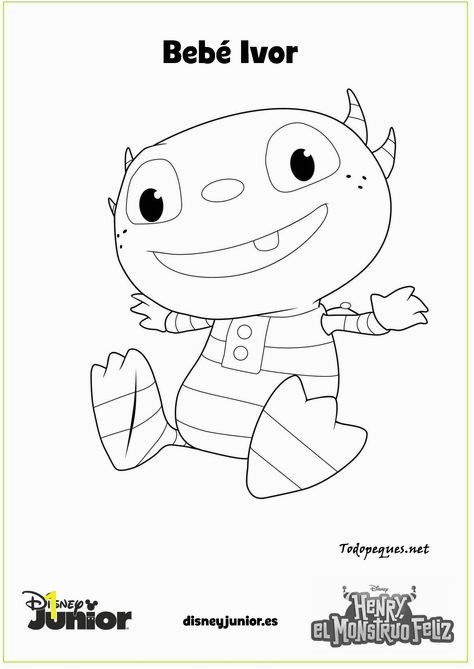 Henry Hugglemonster coloring page Disney Junior Pinterest