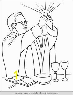 Sacrament of Holy munion – The Eucharist Coloring Page