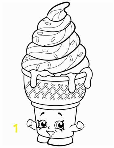 Ice Cream Cone Coloring Pages Sweet Ice Cream Dream Shopkin Coloring Page
